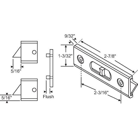 Strybuc White Tilt Latch Assembly 900-19450WA